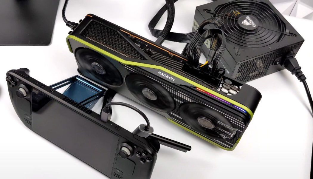 Someone plugged an entire 4K desktop graphics card into the Steam Deck