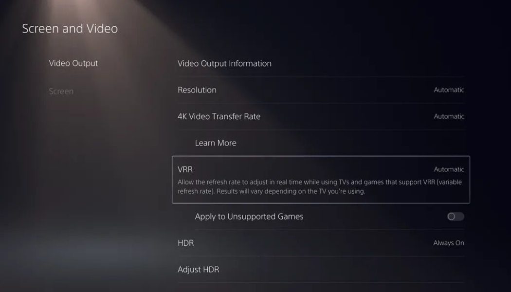 Sony’s PS5 variable refresh rate feature begins rolling out this week