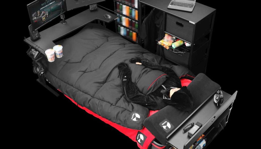 This motorized gaming bed lets you rest your gamer head