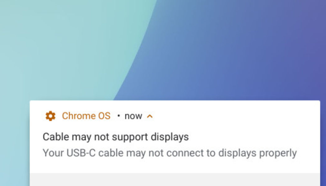 Chromebooks will now tell you when you’re using the wrong USB-C cable