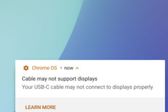 Chromebooks will now tell you when you’re using the wrong USB-C cable