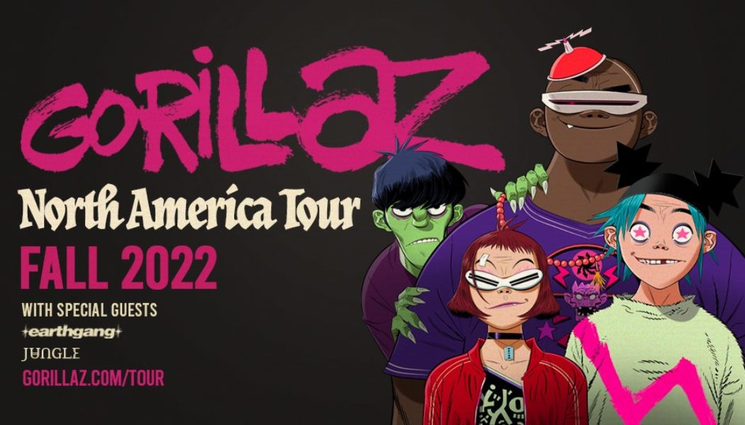 Gorillaz Announce 2022 North American Tour