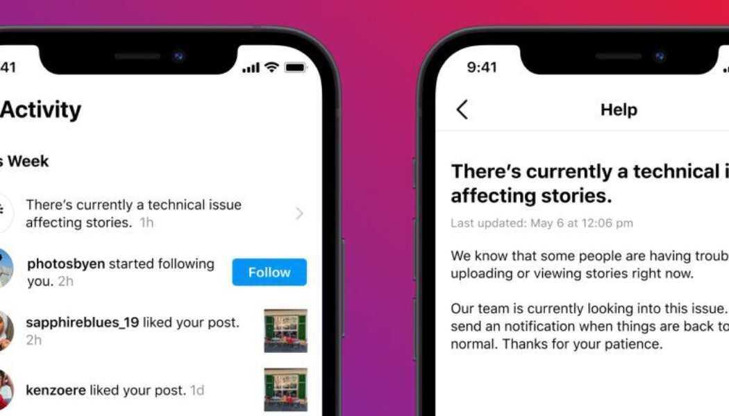 Instagram is having some problems today