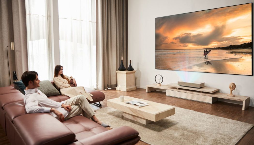 LG’s flagship 4K ultra-short throw projector gets closer