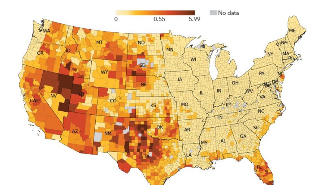 Over half of US properties face at least some wildfire risk