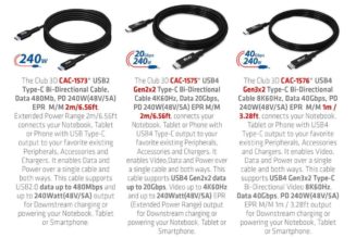 The first 240W USB-C cables just broke cover