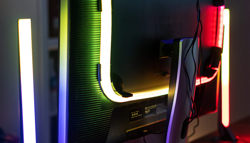 This monitor light is a slick way to bathe your gaming space in color