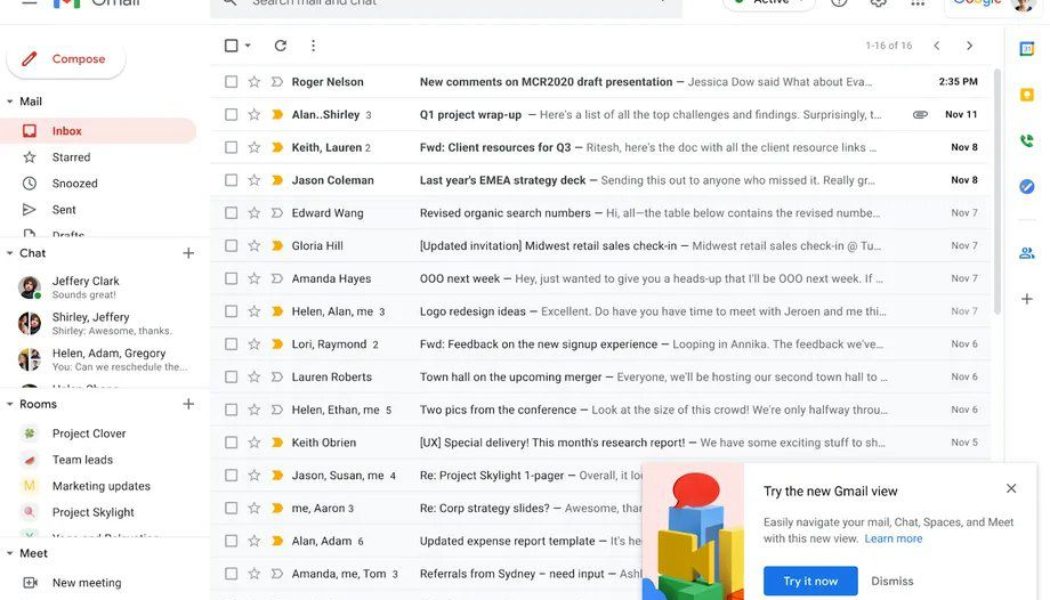 Gmail’s new look is about to appear for more people, even if they didn’t ask for it