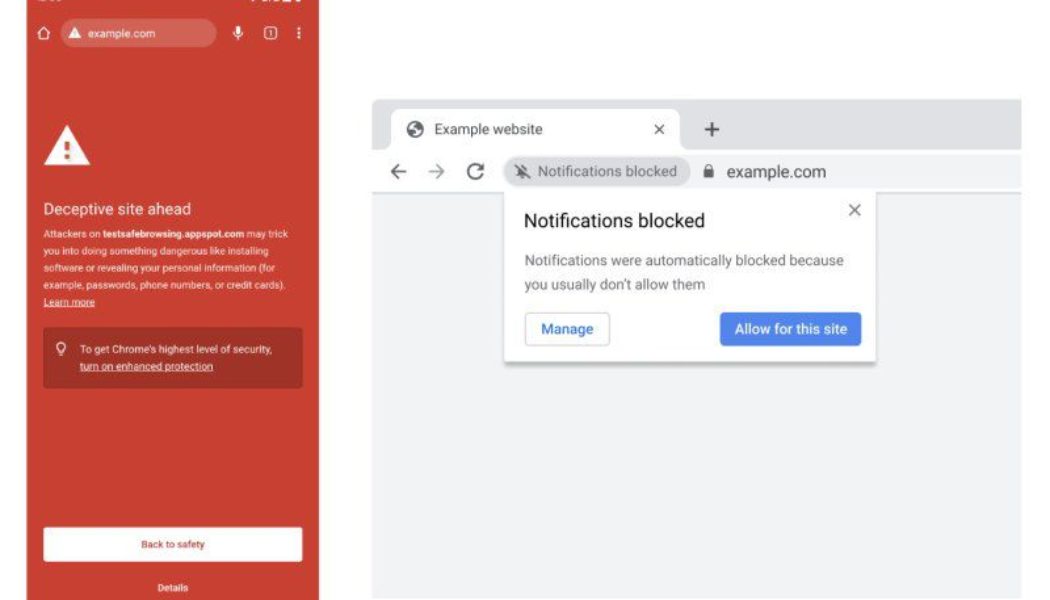 Google Chrome’s on-device machine learning blocks notification requests and could adjust your browser buttons