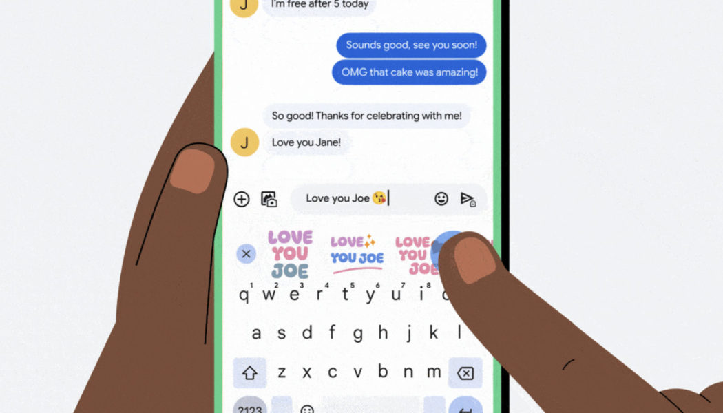 Google is bringing Gboard’s custom text stickers to more Android users