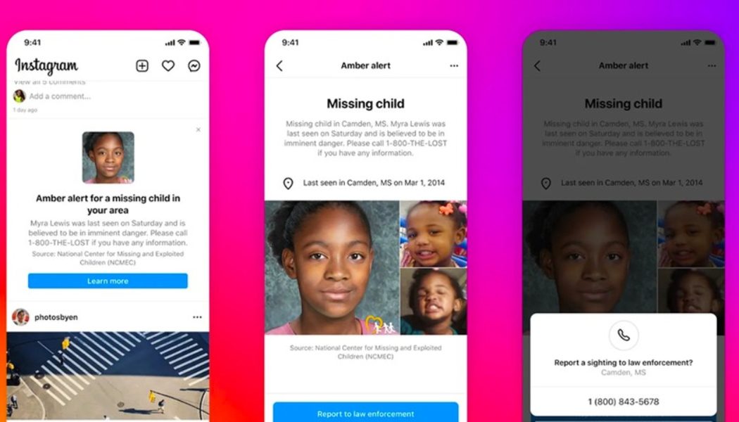 Instagram Launches AMBER Alerts in Feed To Help Find Abducted Children