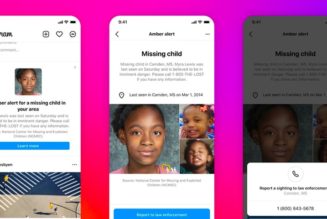 Instagram Launches AMBER Alerts in Feed To Help Find Abducted Children