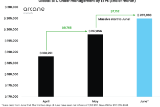 Over 200K BTC now stored in Bitcoin ETFs and other institutional products