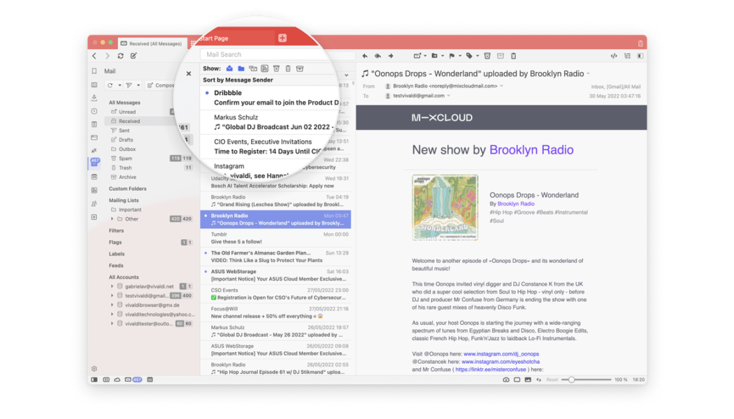 The Vivaldi browser launches a free built-in email client that integrates its Calendar and Feed Reader