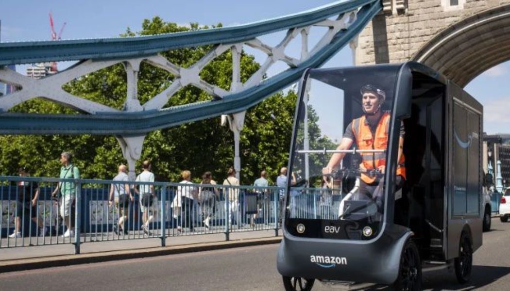 Amazon is using electric cargo bikes that look like mini-trucks to make deliveries in the UK