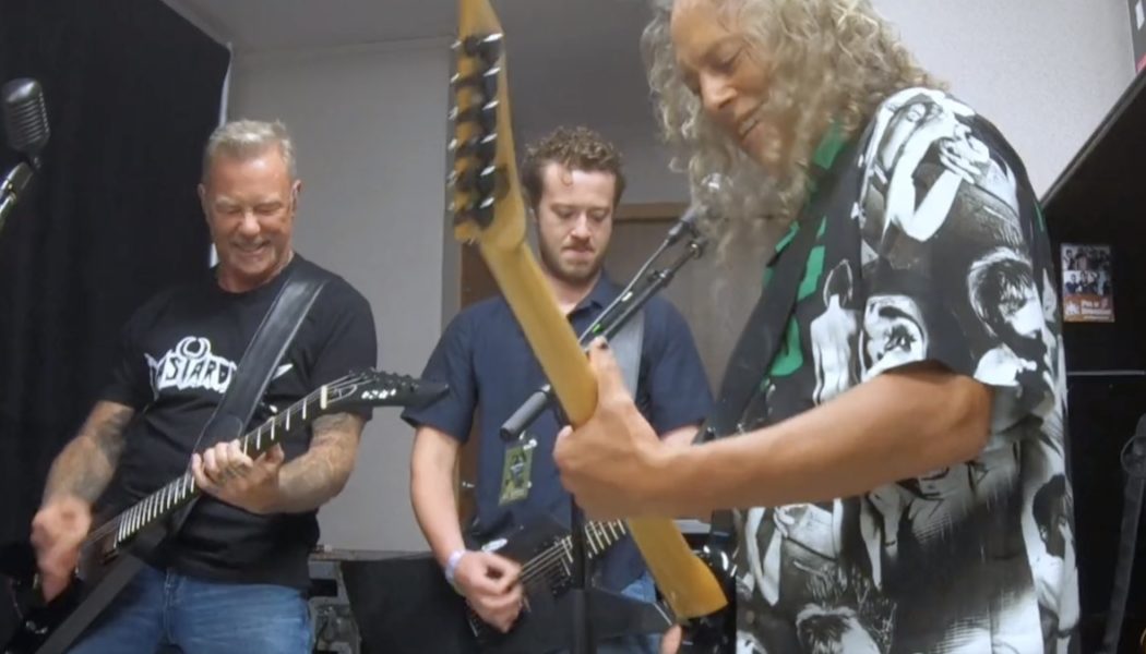 Metallica Jam with Stranger Things Actor Joseph Quinn Backstage at Lollapalooza