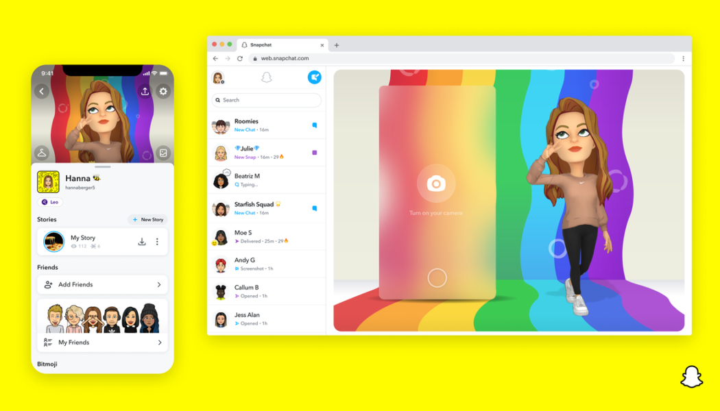 Snapchat brings chatting and video calling to the web