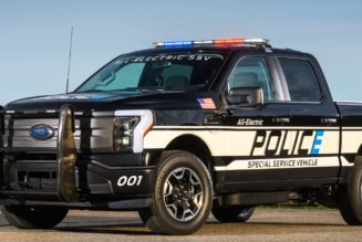 The Ford F-150 Lightning Pro SSV is an electric truck made for cops