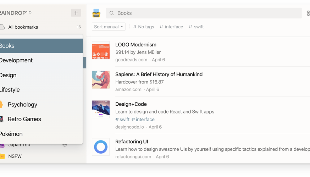 Trust me, you need a bookmarking app — and Raindrop is the best one