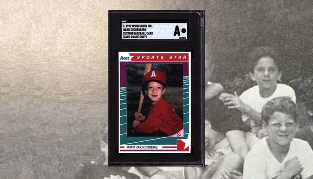 A One-of-a-Kind Mark Zuckerberg Little League Baseball Card Is Headed to Auction