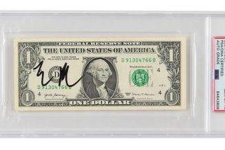 A PSA 10 Elon Musk-Signed U.S. $1 Dollar Bill Is Now up for Auction