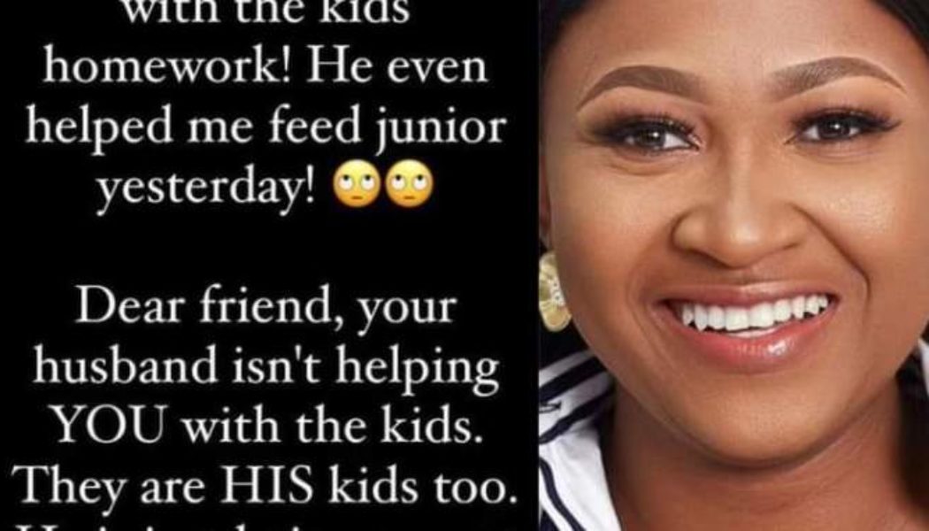 Actress Tackles Women Praising Husbands For Doing Chores