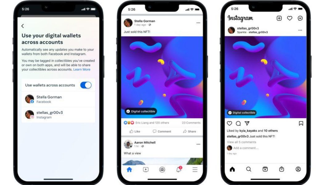 Meta links Instagram’s NFT posts to Facebook as the market for ‘digital collectibles’ tanks