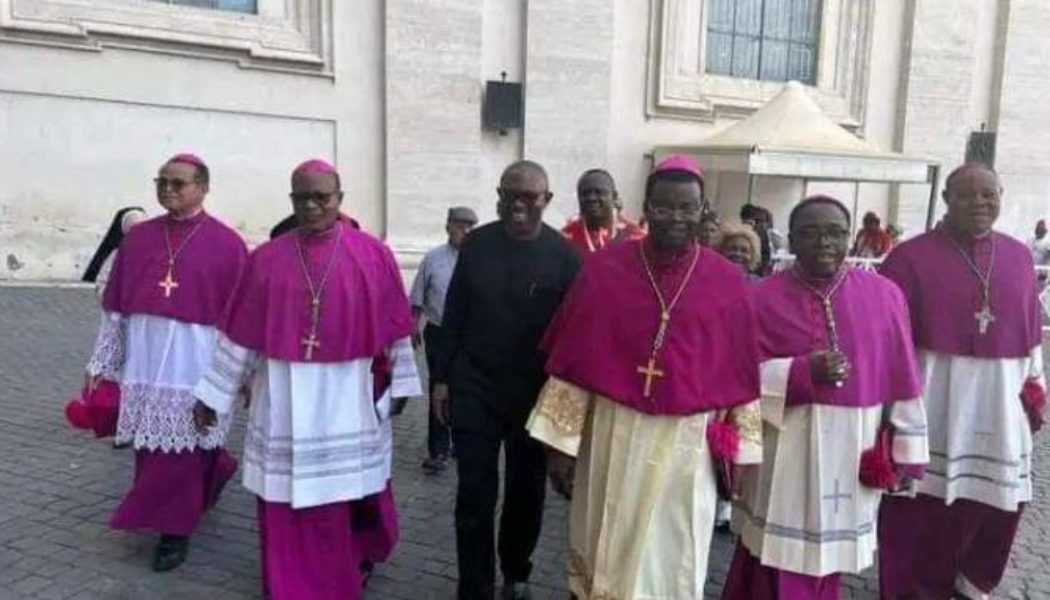 Peter Obi Pictured With Bishops As Pope Francis Ordains Okpaleke As Cardinal