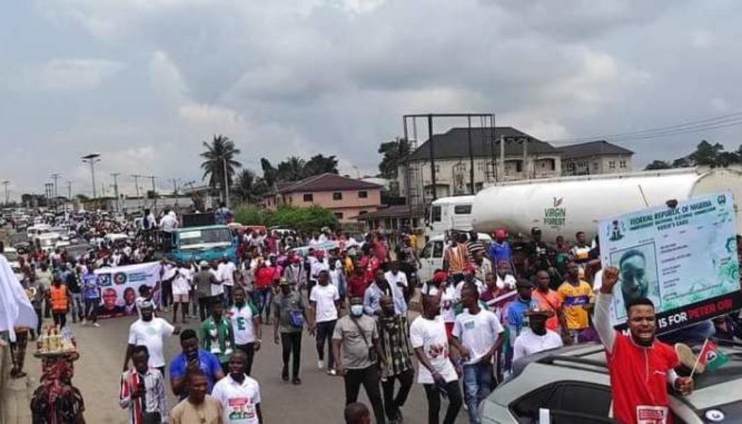 PHOTOS: Owerri is Locked Down in Million Man March for Peter Obi