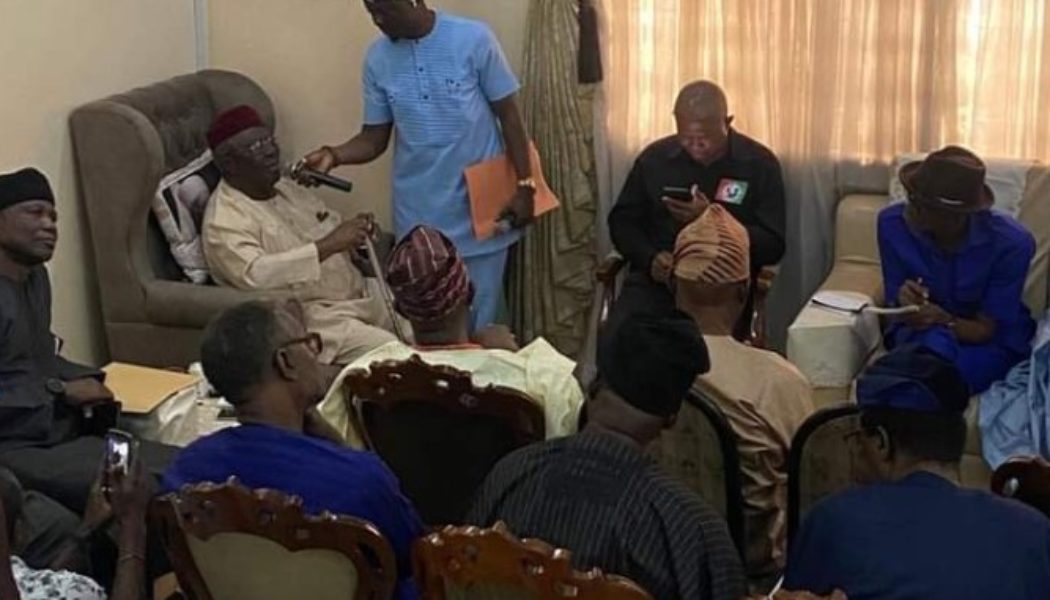 PHOTOS: Peter Obi Visits Ayo Adebanjo, South & Middle Belt Leadership Forum