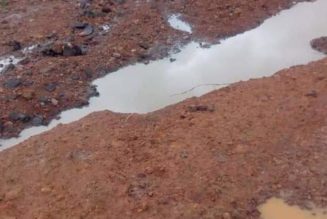 Rain Washed Away New Road Constructed in Plateau State (PHOTOS)