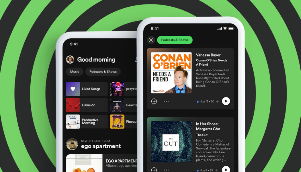 Spotify is reorganizing its app to better separate podcasts and music