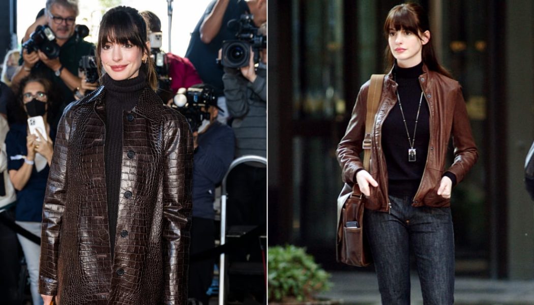 Anne Hathaway Channels “The Devil Wears Prada” at New York Fashion Week