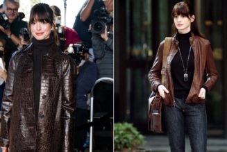 Anne Hathaway Channels “The Devil Wears Prada” at New York Fashion Week