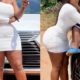 Destiny Etiko flaunts her curves on a movie set