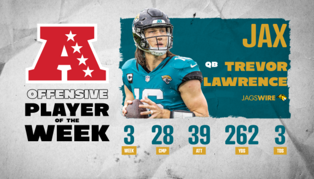 Jags QB Trevor Lawrence Named AFC Offensive Player Of The Week