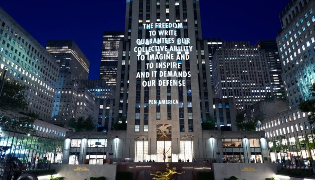 Jenny Holzer Unveils Massive Outdoor Installation at the Rockefeller Center