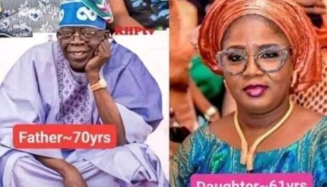 LET TALk: Tinubu, the father 70yrs, Daughter 61yrs, we need Good Mathematician to sold this math for us