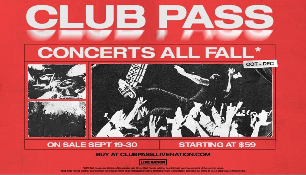 Live Nation Announces Club Pass Offering Unlimited Access to Concerts Thru End of 2022