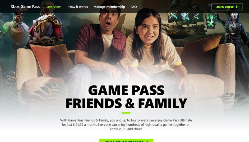 Microsoft confirms new Xbox Game Pass Friends & Family plan and its pricing