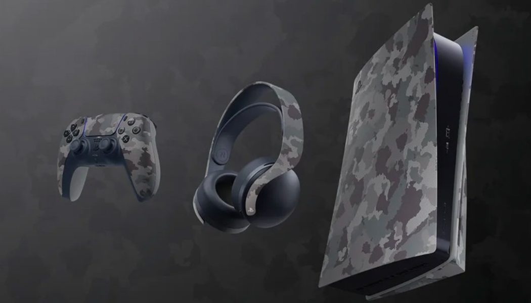 Sony Is Releasing the Gray Camouflage Collection for the PS5