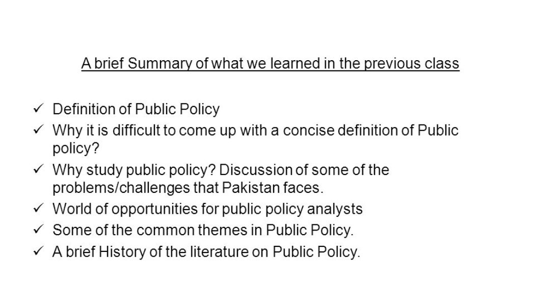 Why Study Public Policy Analysis