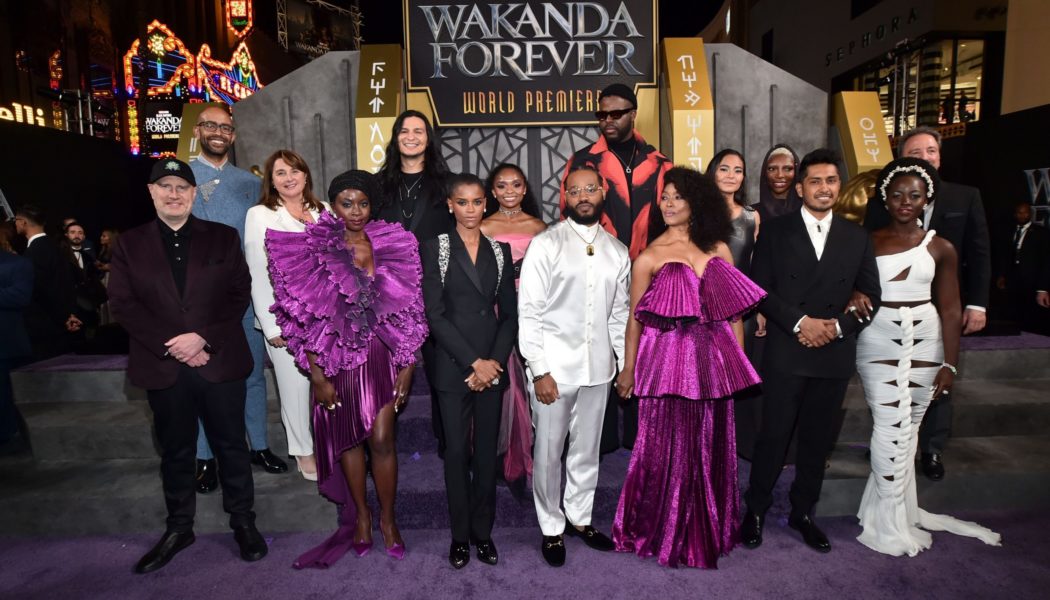 All of The Stars: The Cast & Crew of ‘Black Panther: Wakanda Forever’ Hit The Purple Carpet At World Premiere