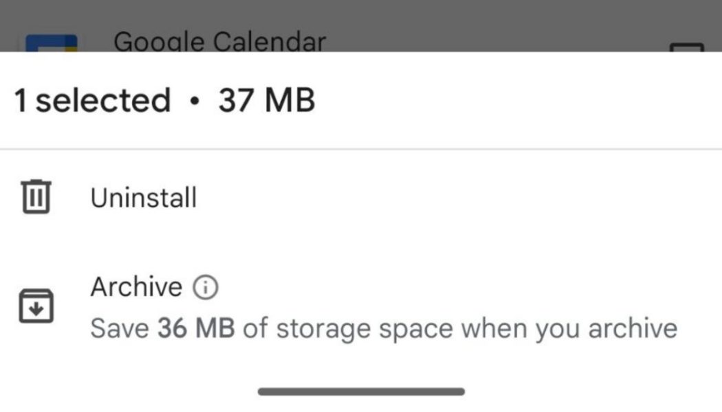 Here’s an early look at Android’s app archiving feature