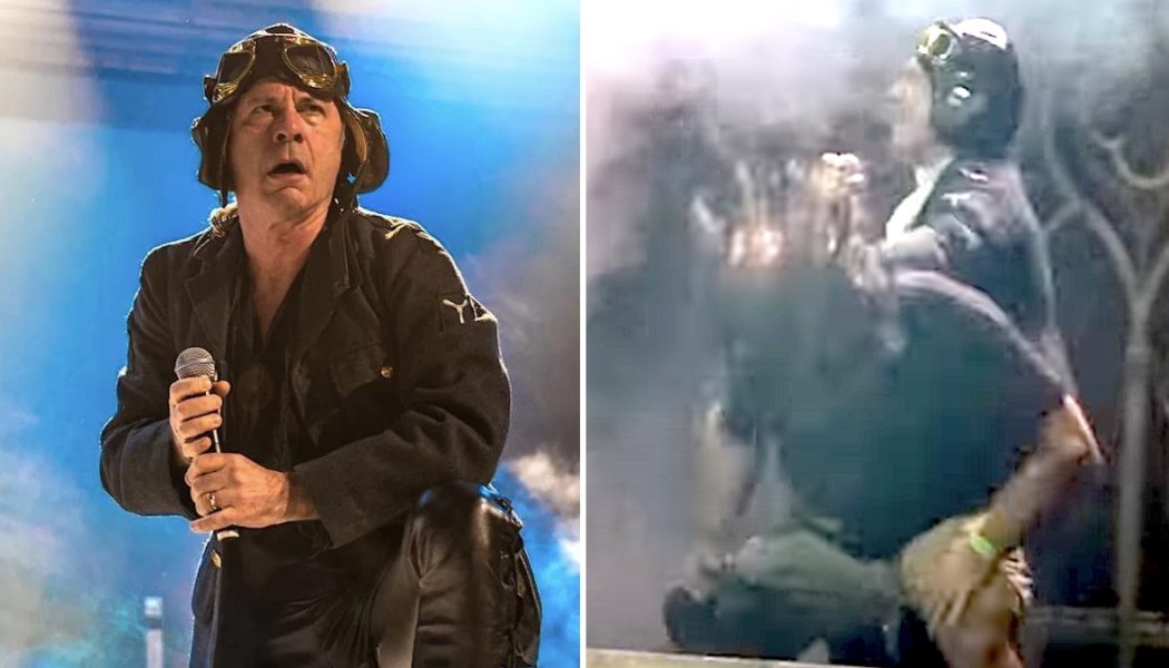 Iron Maiden’s Bruce Dickinson Forcibly Removes Fan from Stage During Concert: Watch