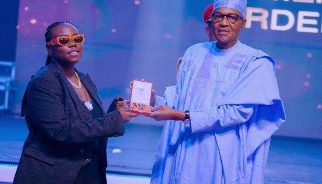 Mixed Reactions Trail Moment Teni Received National Award From Buhari