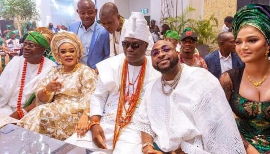 PHOTOS: Davido, Chioma, Meet Ooni Of Ife, Olori Mariam