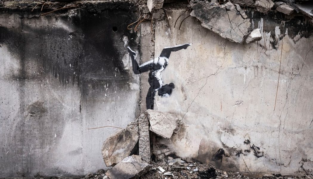 Banksy Confirms Their Gymnast Graffiti In Ukraine Is Official