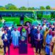 Ganduje Launches Kano Mass Transit Scheme With 100 Buses, 50 Taxis