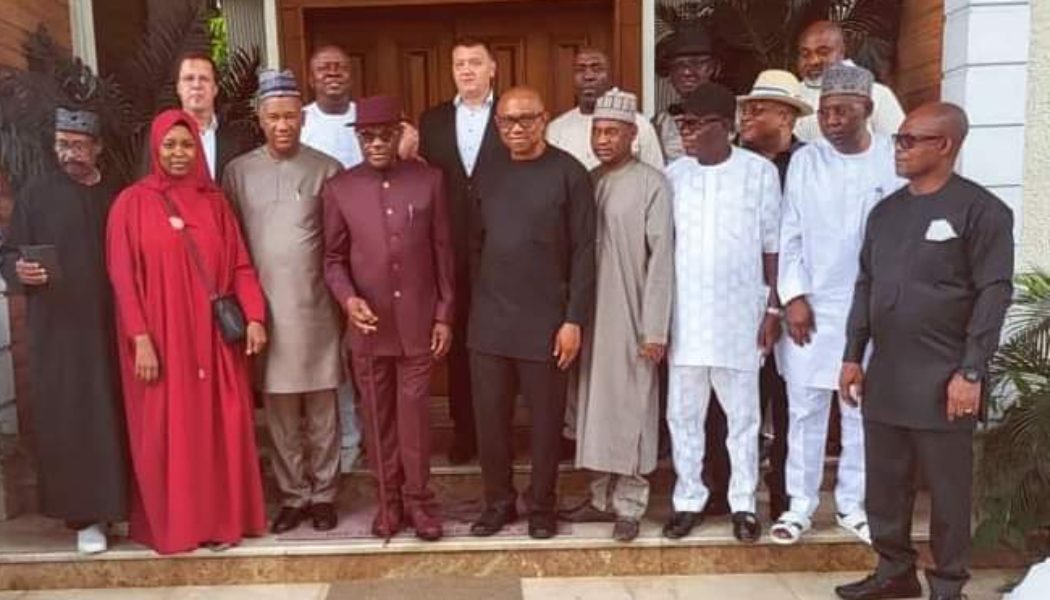 PHOTO: Peter Obi and team arrived Port Harcourt to commission new flyover